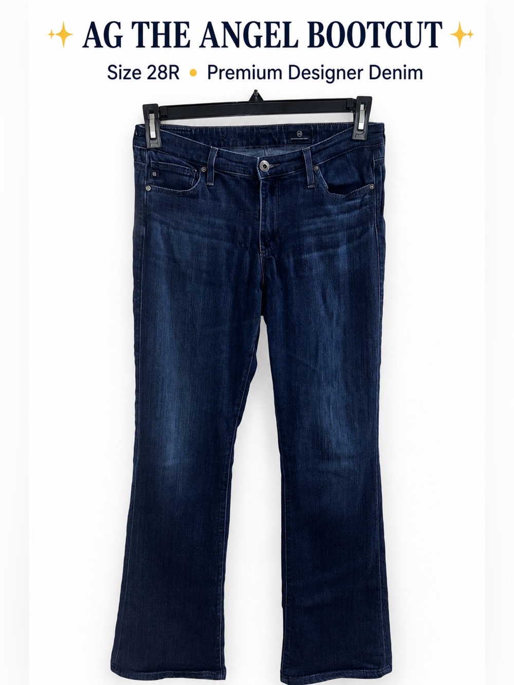 AG Adriano Goldschmied The Angel Bootcut Women’s size28R Dark Wash Stretch Denim